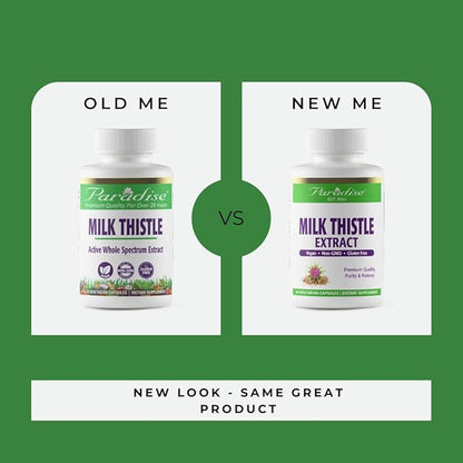 Paradise Herbs Milk Thistle, Active Whole 120 Vegetarian