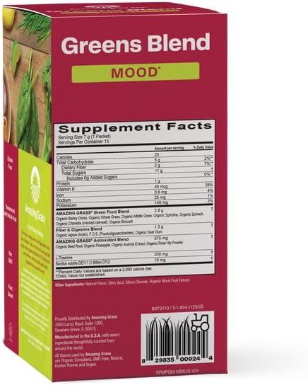 Amazing Grass Greens Blend Mood: Super 15 Servings