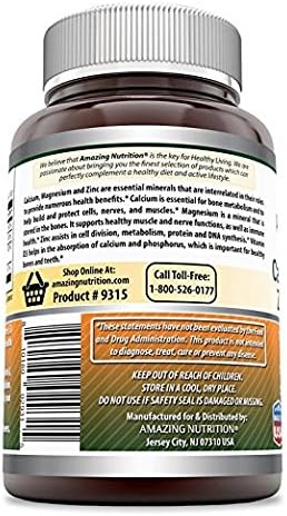 Amazing Formulas Calcium Magnesium Zinc D3 Supplement (300 Count 3 Pack)