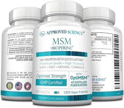Approved Science MSM 2000 mg 60 Tablets