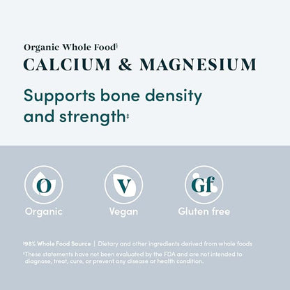 Amazon Elements Organic Whole Food Calcium & Magnesium, 90 tablets