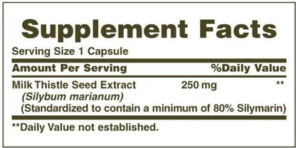 Nature's Bounty Milk Thistle 250 mg 200 ea