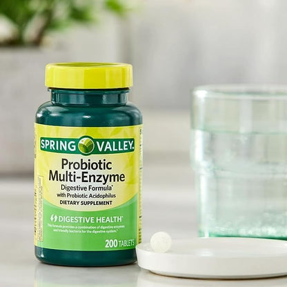 Spring Valley® Probiotic Multi-Enzyme Digestive Formula 200 ct (1) Collagen 30 Capsule