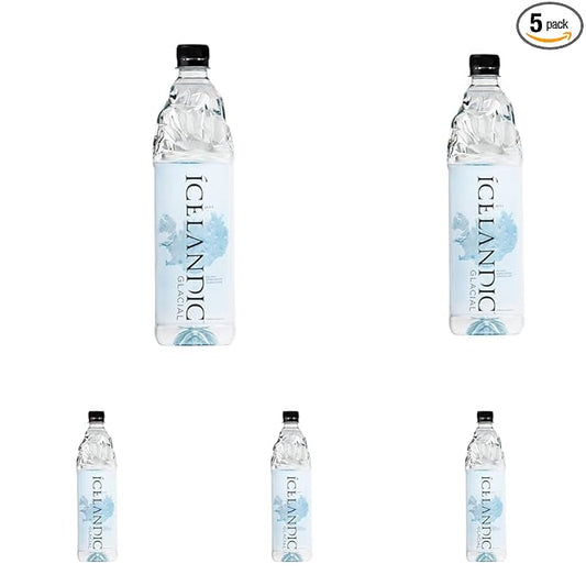 Icelandic Glacial Spring Water, 1 Liter (Pack of 5)
