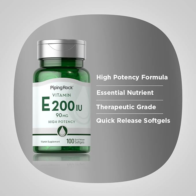 Piping Rock Vitamin E 200 IU 90mg | 100 Softgel