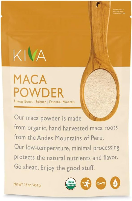 Kiva Organic Maca Powder, Pure Authentic 16 oz