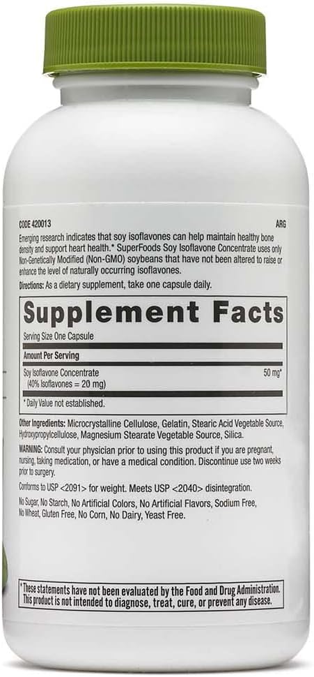 GNC SuperFoods Soy Isoflavone Concentrate, 90