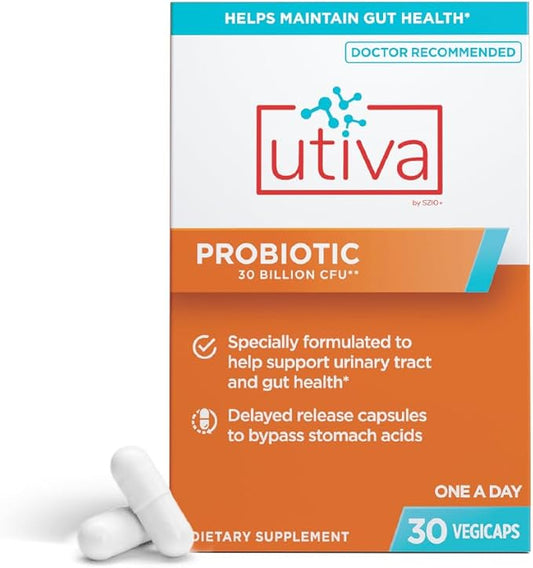 Szio+ Utiva Probiotic – Urinary Tract 12 Billion 30 Delayed