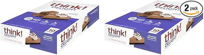 think! Delight, Keto Protein Bars, Healthy Low Carb, Gluten Free Snack - Chocolate Mousse Pie, 10 Count (Packaging May Vary) (Pack of 2)