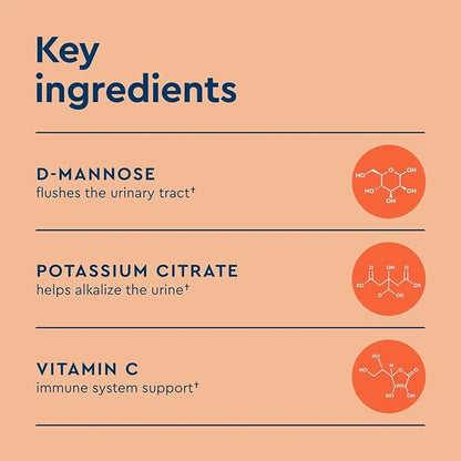Uqora Flush - Urinary Tract* with D-Mannose, Vitamin C, Vitamin B6, Potassium, Magnesium & Calcium - Gluten-Free & Vegan - Unflavored - 20 Packets (2 Pack)