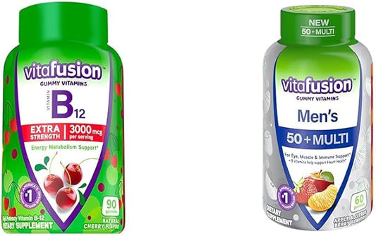Vitafusion Extra Strength Vitamin B12 Gummy 90 Count 50+ Multi 60 Count