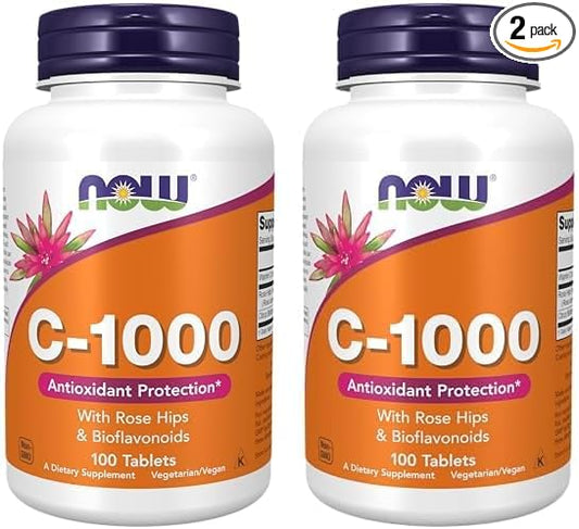 NOW Supplements, Vitamin C-1,000 with Rose 100 Tablets 2)