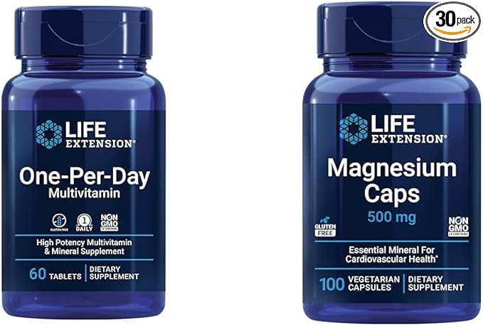 Life Extension One-Per-Day Multivitamin – Packed 25 Vitamins, 500 mg,