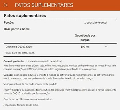NOW Supplements, CoQ10 (Coenzyme Q10) 100 50 Softgels