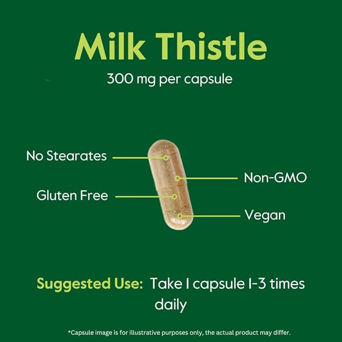 BESTVITE Milk Thistle 300mg (240 Vegetarian Capsules) 80% Silymarin