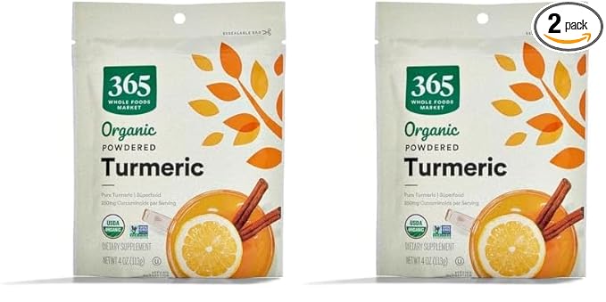 365 by Whole Foods Market Organic Turmeric Superfood Powder, 4 Ounce (Pack of 2)