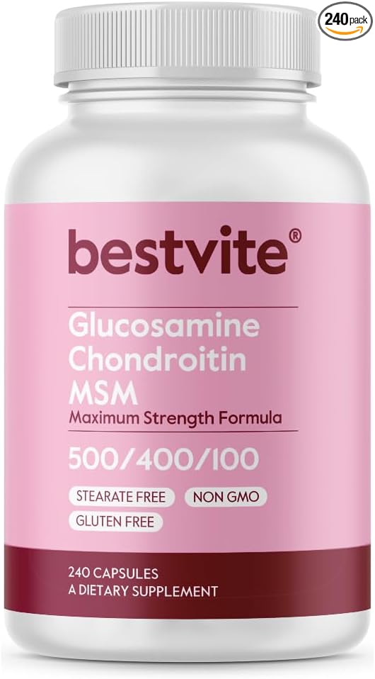 BESTVITE Glucosamine Chondroitin MSM 500/400/100 per (240 Capsules)