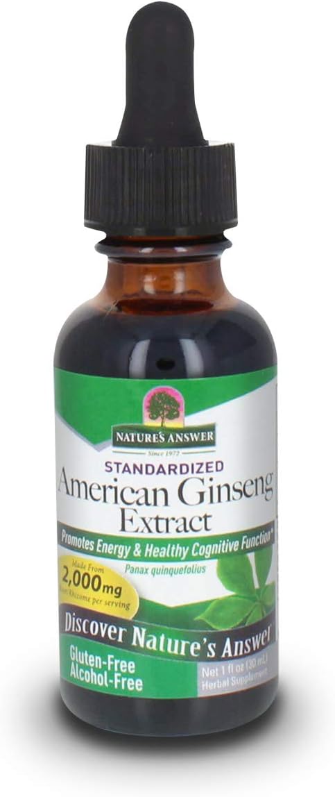 Nature's Answer Ginseng American Root Alcohol-Free, 1-Fluid Ounce