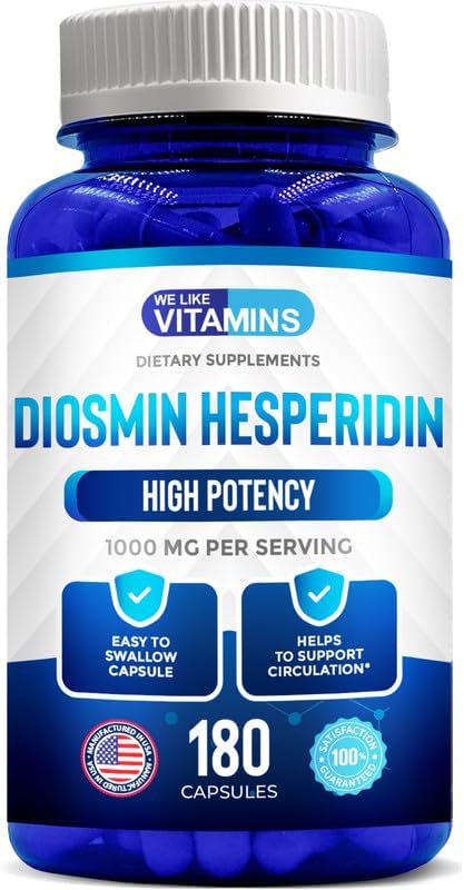 We Like Vitamins Diosmin Hesperidin 1000mg 180 Capsules 90 Day