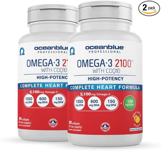 Oceanblue Professional Omega-3 2100 with CoQ10 90 ct 2 Pack CoQ10 – (60 Servings)