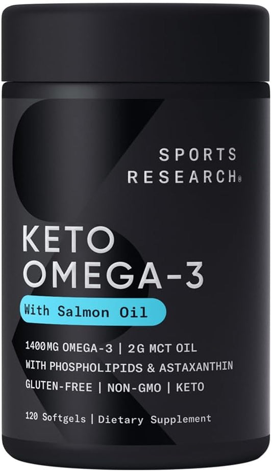 Sports Research Keto Omega Fish Oil 1200mg of (120 Softgels)