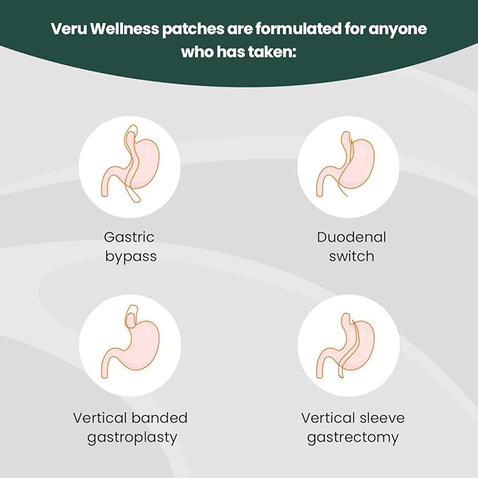 Veru Wellness Bariatric Immune, D3/K2 - Post Bariatric Gastric Bypass and Sleeve Gastrectomy - Non Ingest Patch (60 Days)