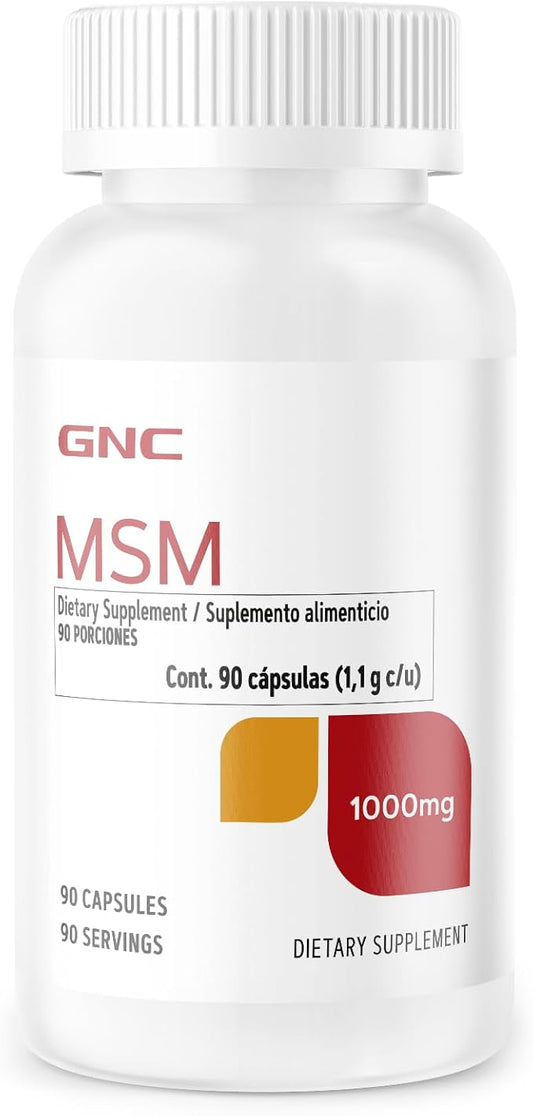 GNC MSM 1000mg, 90 Capsules, Supports