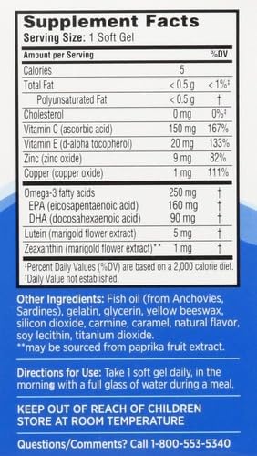 Ocuvite Eye Vitamin & Mineral Supplement, 3, Lutein, 90 Softgels