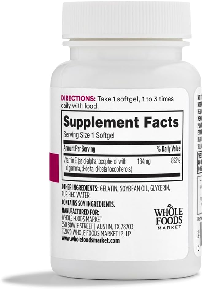 365 by WFM, Vitamin E 200 120 Softgels