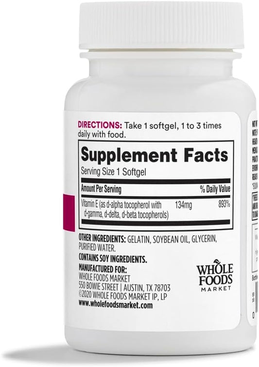 365 by WFM, Vitamin E 200 120 Softgels