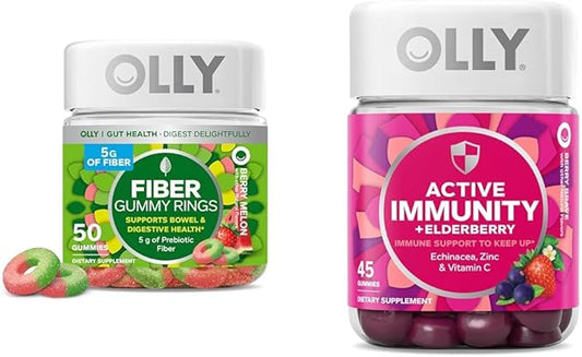 OLLY Fiber Gummy Rings 50ct & 45ct Berry