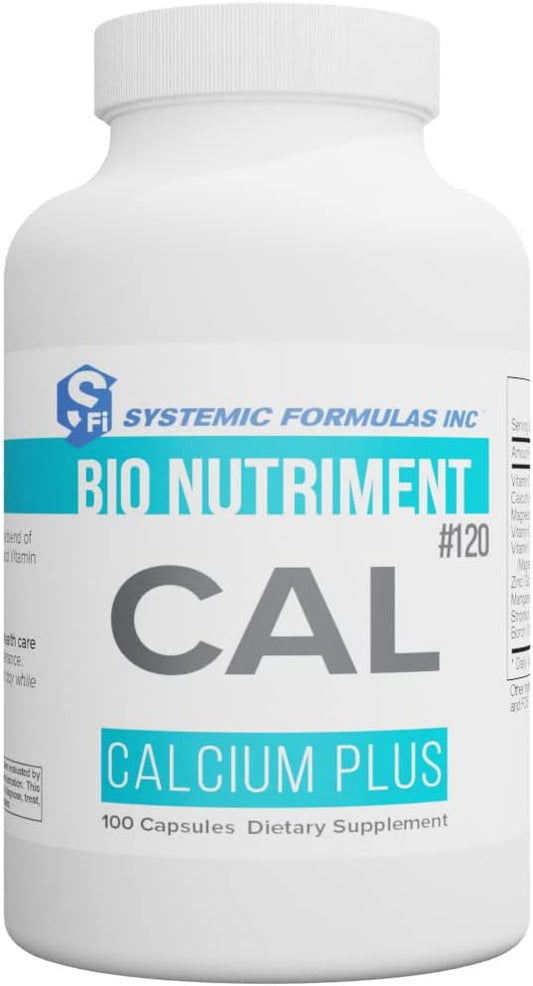 Systemic Formulas CAL Calcium Plus 100 #120. Highly D3 and K2, Zinc,
