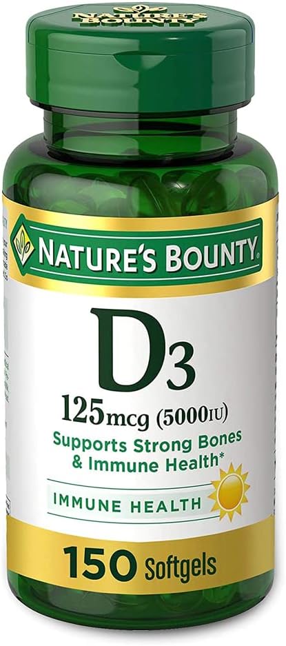 Nature's Bounty Vitamin D3 125 mcg-5000 150 ea 3)