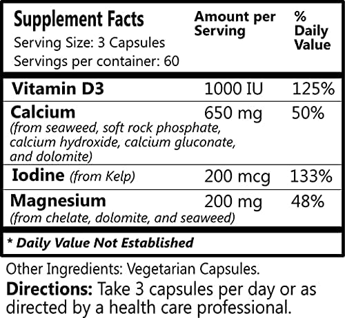 Daily Manufacturing Ocean Elements™ (Calcium & D3) 180 180 Vegetarian
