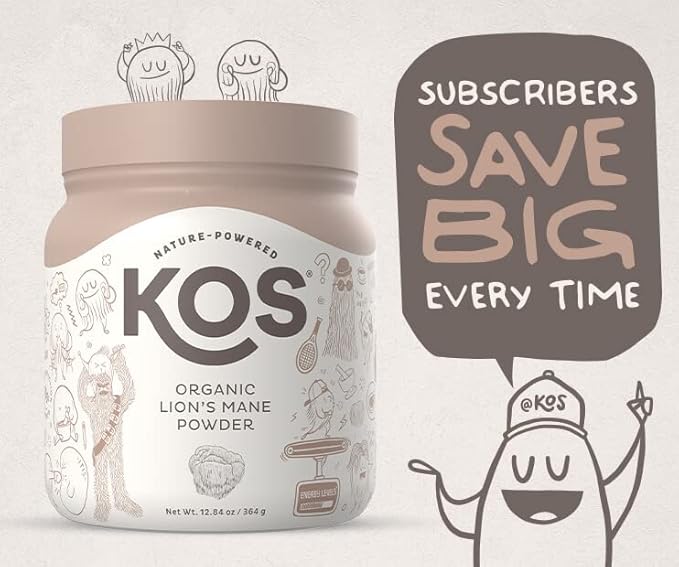 KOS Organic Lion's Mane Powder 104 Servings