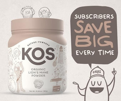 KOS Organic Lion's Mane Powder 104 Servings