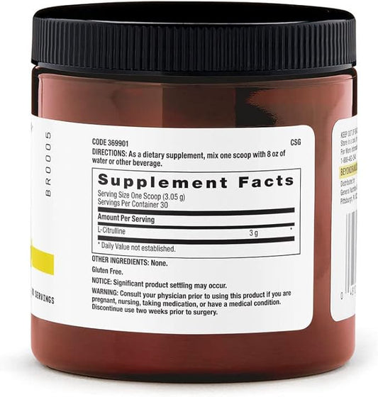 BEYOND RAW Chemistry Labs L-Citrulline Powder | Supports Peak Performance | 30 Servings
