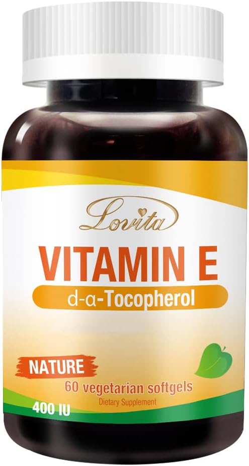 Lovita Vitamin E 400 IU Softgels, 268 mg 60 Vegetarian
