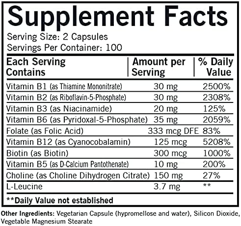 Kirkman B-Complex with CoEnzymes R5P & P5P 200 Vegetarian