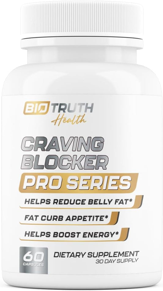 Craving Blocker PRO Series - Supports GLP-1 Pathway Function - Weight Loss Pills for Women & Men - Fat Burner to Boost Metabolism, Appetite Suppressant | 3rd Party Tested Supplement - 60 Capsules