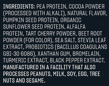 Vega Sport Premium Vegan Protein Powder, Chocolate 30g Plant 5g BCAAs, 12 x 1.6 oz