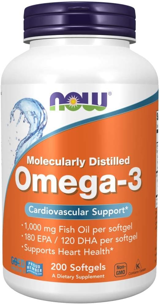 NOW Supplements, Omega-3 180 EPA / 120 DHA, 200 Softgels