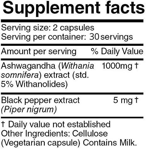 Ashwagandha KSM 66 15:1 with Black 5+% Withanolides