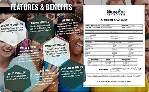 The Very Best Vegan Omega 3 Supplement 120 Capsules 2 Pack 3 Supplement