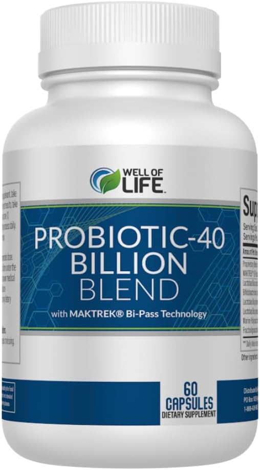 Probiotic-40 Billion: Helps Gut Health & 4 Strain 40 Billion 60 Capsules.