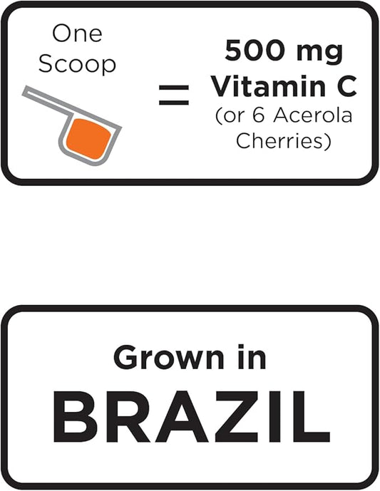 KOYAH - Organic Acerola Powder: Freeze-dried, 100% Pure, 500 mg 60 Servings,