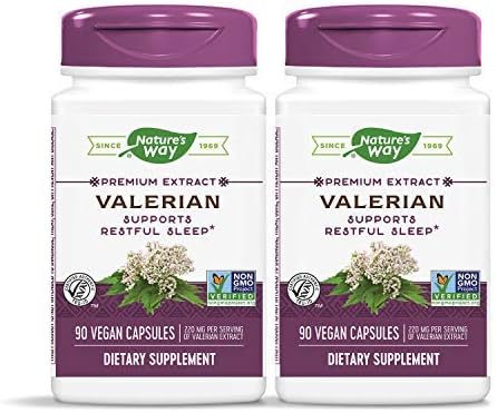 Nature's Way Valerian Premium Extract 220 mg 2-capsule Serving 90 Capsules (2 Pack)