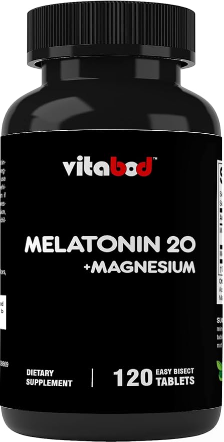 Melatonin 20mg with Magnesium 200mg (as 120 Tablets