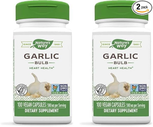 Nature's Way Garlic Bulb, Supports Heart 100 Vegan 2)
