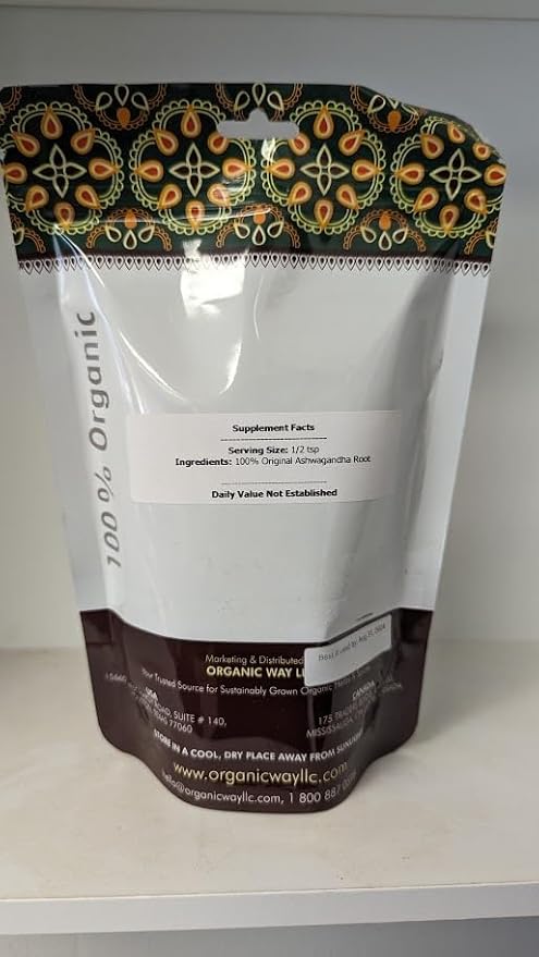 Organic Way Ashwagandha Root Cut & (1/2LBS / 8Oz.)